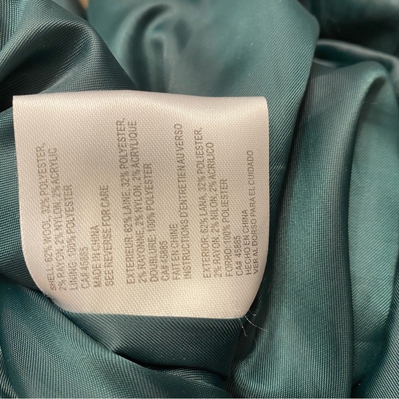 Michael Michael Kors dark green wool coat with golden hardware - Picture 4 of 5